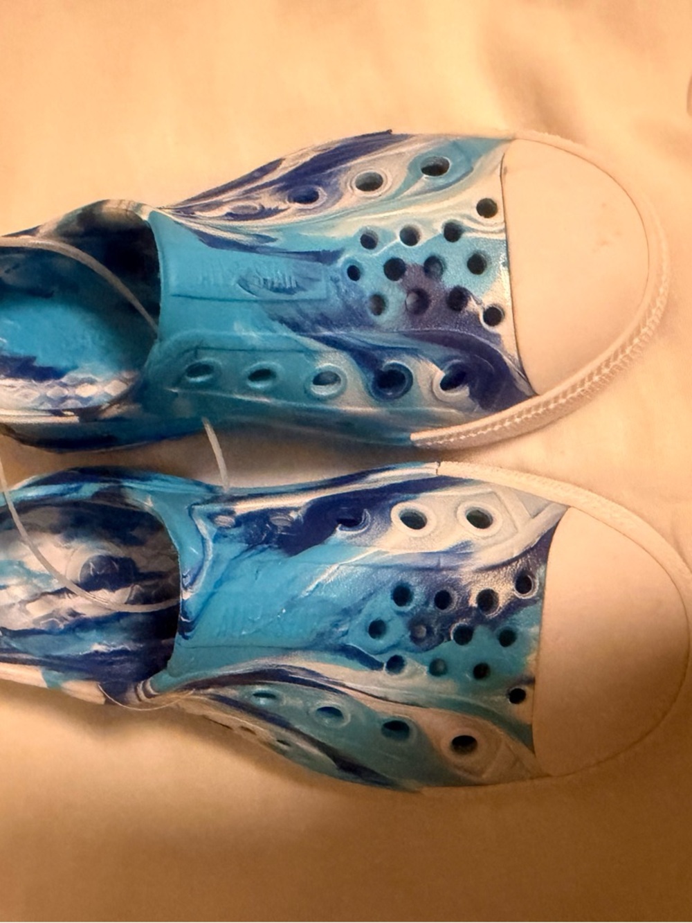 Kids Blue Wave Slip-On Sandals